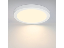 Zmh Plafones Led Plano De 18 W Para Baño - Juego De 4 Redondos Blanco Cálido 3000 K Ip44 - Lámpara De Pasillo Interior Ø 23 Cm - Moderna