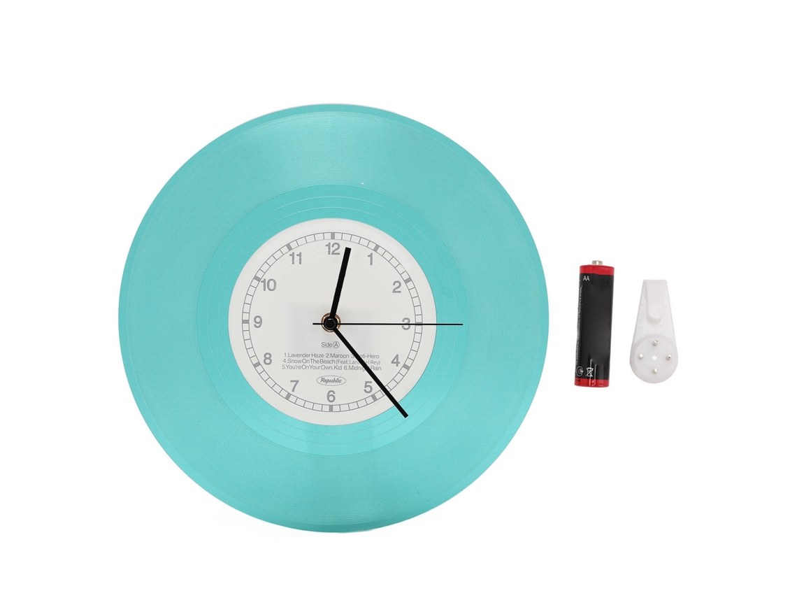 Reloj De Pared Redondo Decorativo Silencioso Sin Tics De 12 Pulgadas, Operado Por Batería, Verde, Ideal Para Sala De Estar