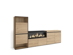 Zapatero | Organización de almacenaje | 274 x 145 x 35 cm | Para dormitorio | Chimenea eléctrica XXL | Cómoda | Roble Duérmete Online