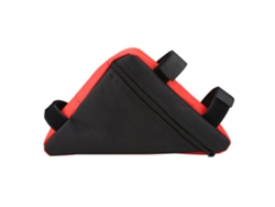 Bolsa Triangular Para Herramientas De Bicicleta Con Soporte Frontal De Liberación Rápida Y Soporte Para El Tubo Superior (negro Y Rojo)