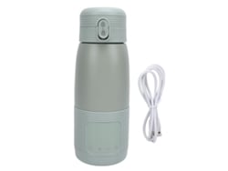 Aquecedor De Leite Portátil Sem Fio Com Bateria 37℃-55℃ Controle De Temperatura 350ml 4400mah Para Viagens Verde Claro