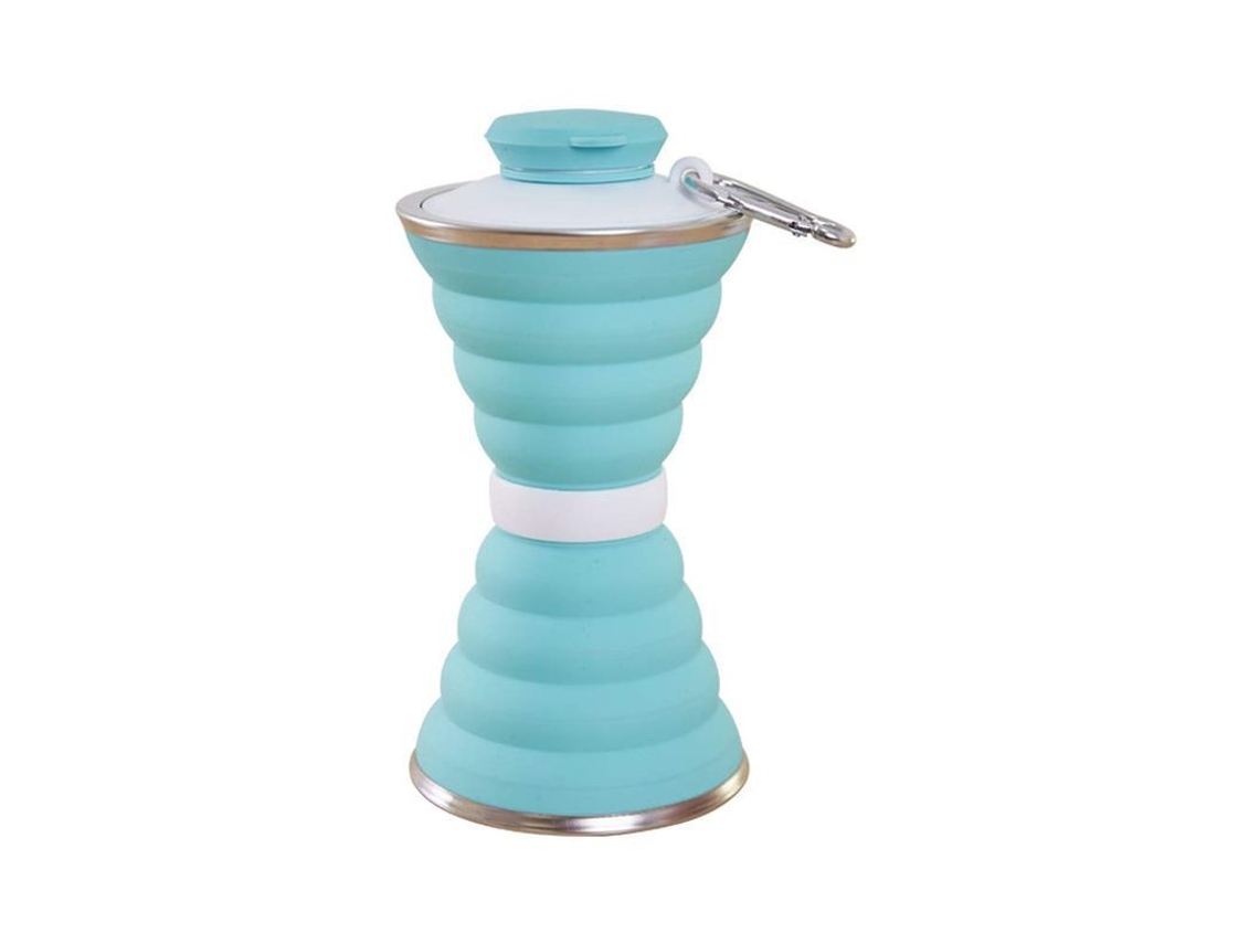 Botella de agua deportiva plegable Rebe de 500 ml, no tóxica, ergonómica, ideal para la oficina, la escuela, acampar, el gimnasio y el uso diario.
