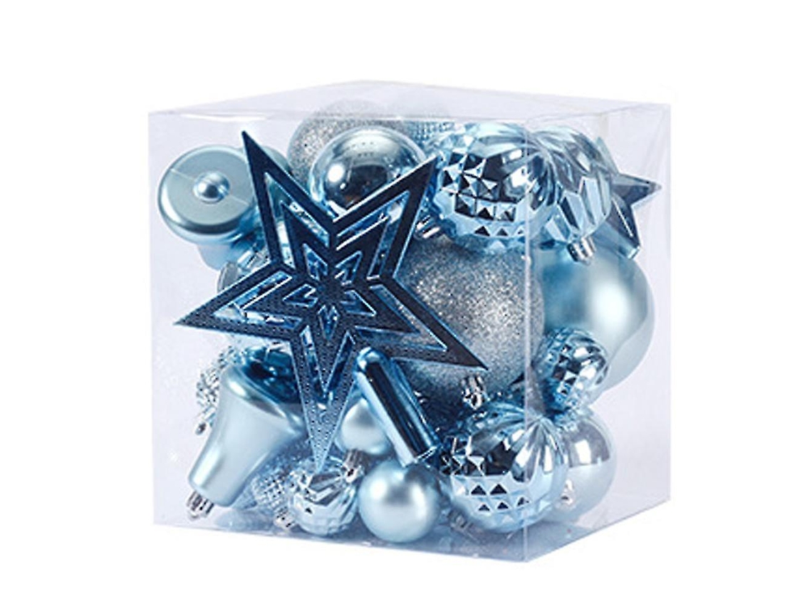 Juego de bolas navideñas irrompibles para decoración navideña, paquete de regalo para árbol de Navidad, Hengjian