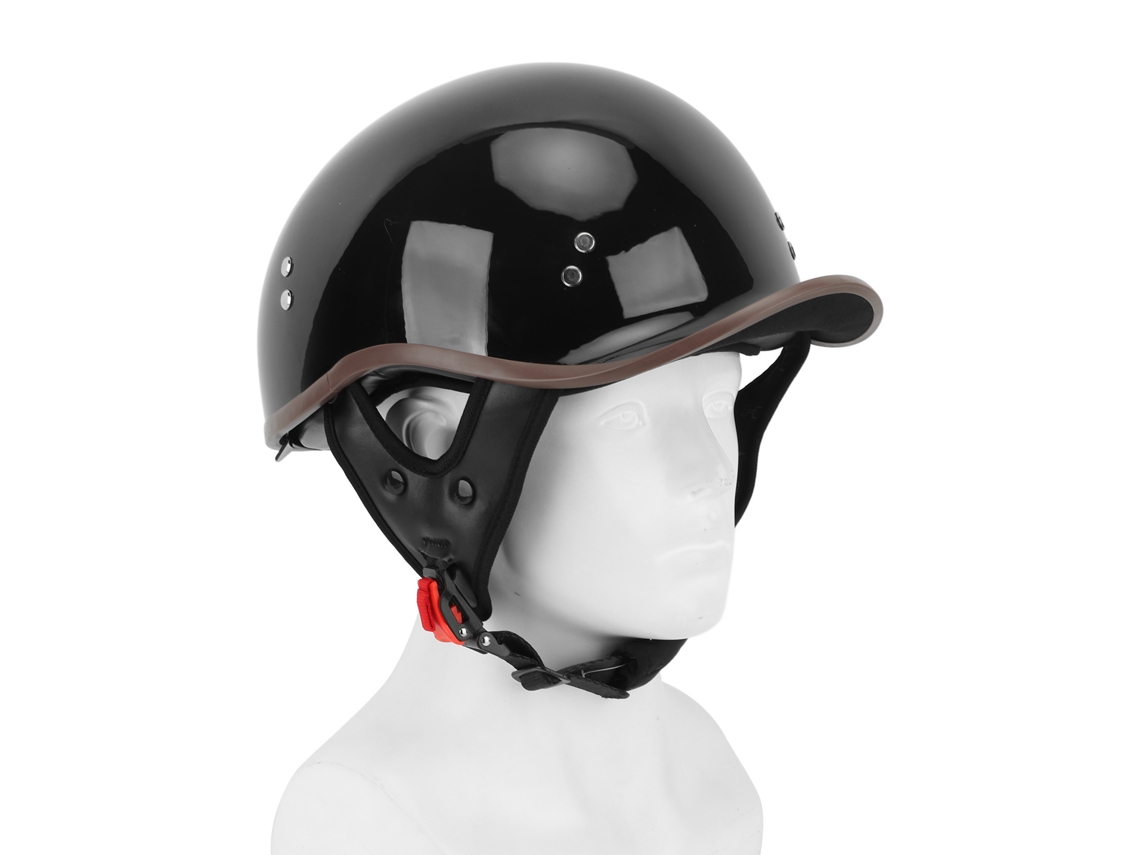 Casco Moto Semi Facial Negro M