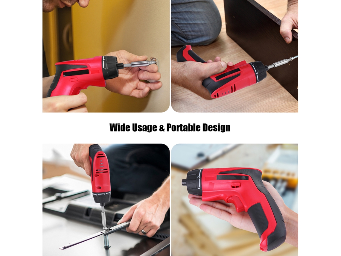 Destornillador Inalámbrico Meterk, Recargable, 7,2 V, 1500 Mah, Con Luz Led, Par De Apriete De 10 Nm, 31 Puntas.