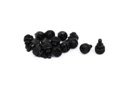 Metal Tornillo Moleteado Cabeza Plana Carcasa Pc M3.5x5mm Negro, 15