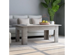 Mesa de Centro Apoyo 100X60X42 cm Contrachapado Gris Cemento