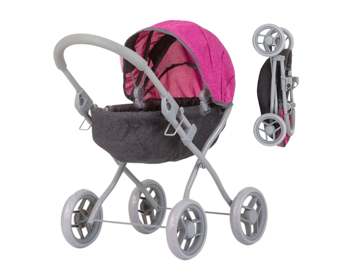 Carrito de muñecas DAISY de Chipolino Grey pink