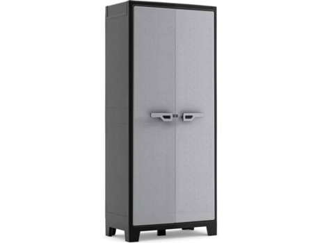 Keter Armario de almacenaje multiusos Titan negro y gris 182 cm