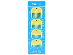 4pcs/set Pente Limitador Acessório Para Cortador De Cabelo Ferramenta De Estilo Barbeiro Amarelo
