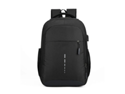 Mochila versátil para ordenador/portátil, gran capacidad, con bandas reflectantes, ideal para el trabajo, la universidad, los viajes y la escuela, negra.