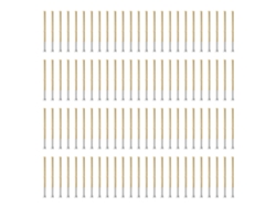 100 Pines Pogo Tipo Q Head De 4 Garras, Material Latón Y Acero Inoxidable, Fácil Reemplazo, Pines De 5 A Para Pcb De Prueba.