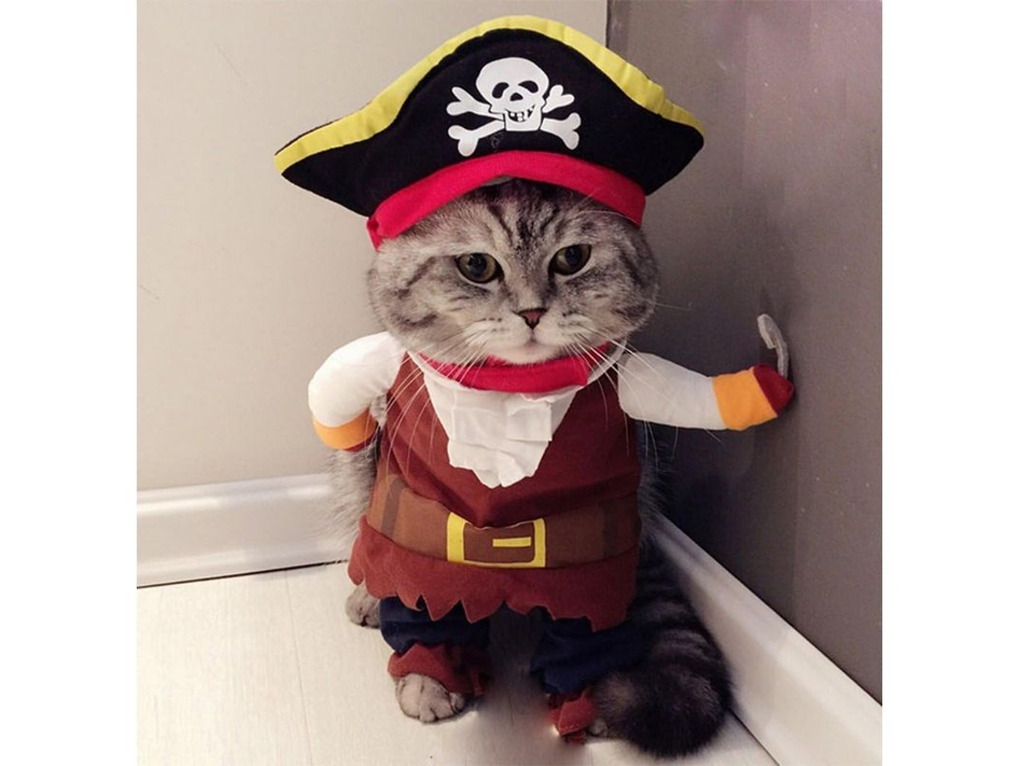 2026-traje De Pirata Para Gato, Talla L, Para Halloween Navidad, Fiesta, Cosplay, Ropa Ligera Y Cómoda