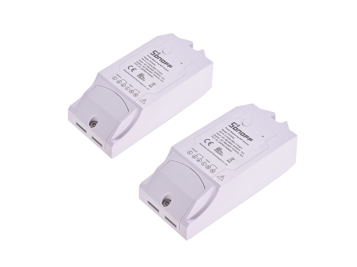 Smart Switch (control Wifi, Control Por Voz) Sonoff Pow R2 Interruptor Inteligente Blanco Control Remoto Dispositivo De Hogar Inteligente