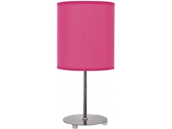 Lámpara de Mesa FABRILAMP Nicole (Rosa - E27 - Máx. 60W - Metal - Tela)