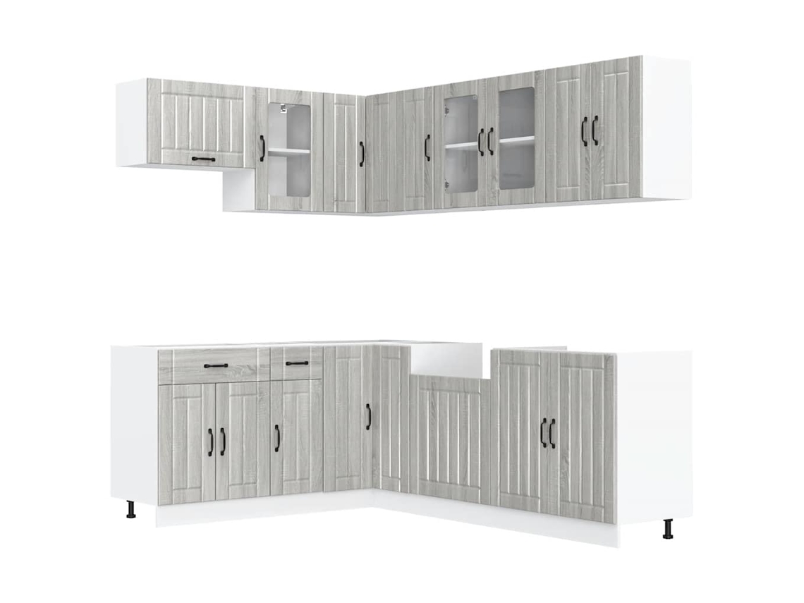 Juego de 11 gabinetes de cocina Sonoma Grey EXCLUSIVO DE MAISON