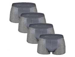 Calzoncillos Bóxer Para Hombre De 4 Piezas, Confeccionados En Fibra De Bambú Y Malla De Seda Helada, Ideales Para Fiestas, Bodas Y Aniversarios.