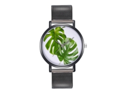 Relógio De Cinto De Couro Artificial Quartz Feminino De Negócio Simples Pulseira Rosa