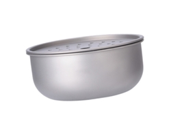 Bandeja de té de titanio de 1,6 L con recolector de drenaje automático, portátil para el hogar y el camping.
