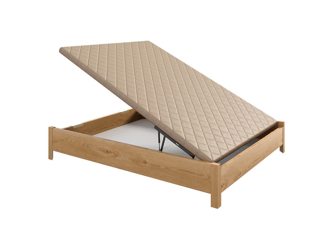 Canapé Arcón Patas Tirador Embutido Altura AZNAR Madera Blanco (150x190)
