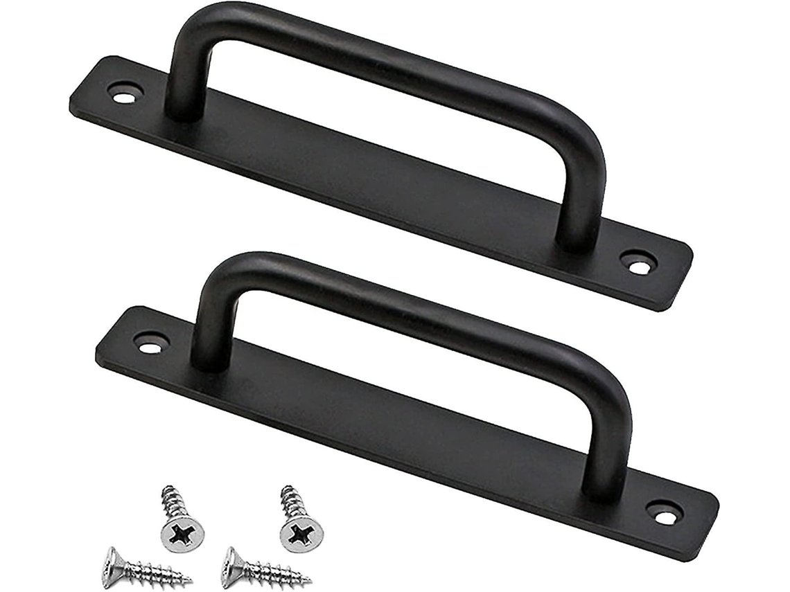 Mango De Puerta Deslizante, 2 Piezas Con Placa De Aluminio, Para Muebles, Armarios, Garajes, Estilo Moderno