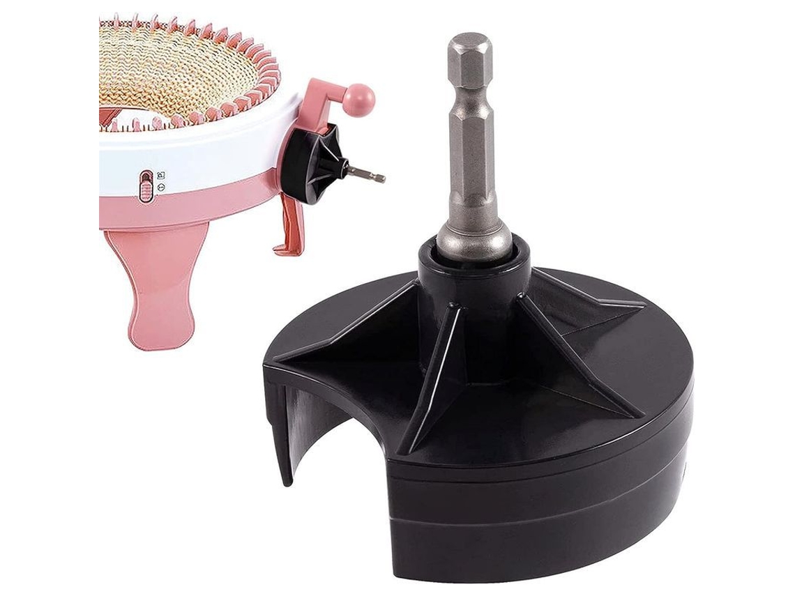 Adaptador De Manivela Para Máquinas De Tricot Sentro 22 40 48 Jamit Com Bit De Aço Hexagonal 1/4 Polegada Preto