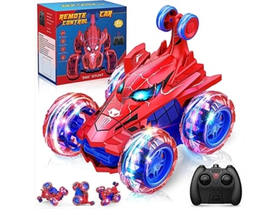 Remake de Spiderman, coche teledirigido, recargable, para acrobacias de 360 ​​grados, ruedas 4x4 Panoona