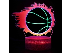 Lámpara De Noche De Baloncesto, 16 Colores Cambiantes Con Control Remoto, Visión Nocturna 3d Estéreo Henten Home