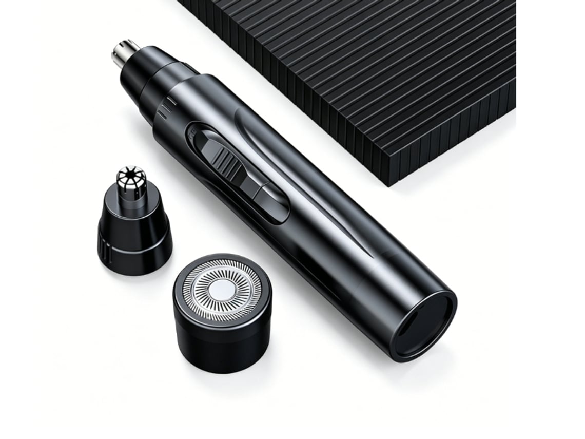 Recortadora de vello nasal y de orejas, recargable por USB, fácil de limpiar - Negra