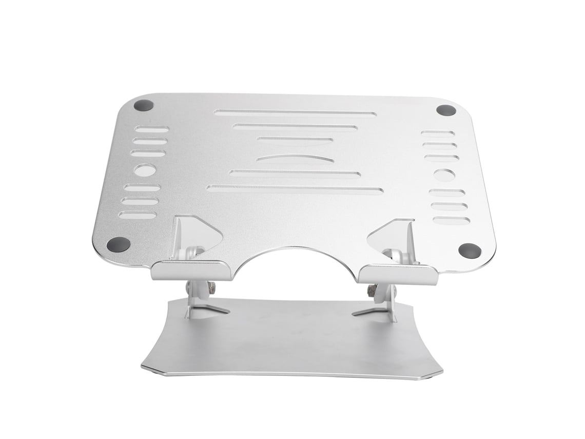 Soporte Para Portátil (ángulo Ajustable Con Orificios De Disipación De Calor) Elevador Portátil Plateado