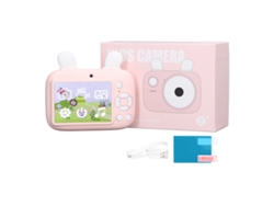 Cámara infantil rosa con temporizador y batería de 800 mAh.