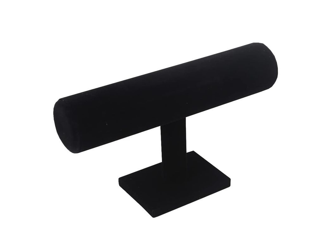 Soporte Para Joyas Con Forma De T, De Terciopelo Negro, Para Exhibir Pulseras Y Collares.