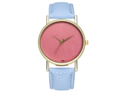 Reloj De Pulsera Analógico De Aleación Para Hombre Con Pantalla Redonda De Cuarzo (azul Claro)