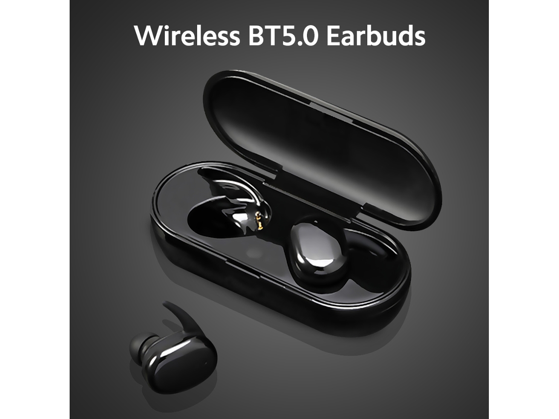 Auriculares Inalámbricos Bt Intrauditivos Deportivos Bt5.0 Control Táctil Inteligente Ergonómico Negro