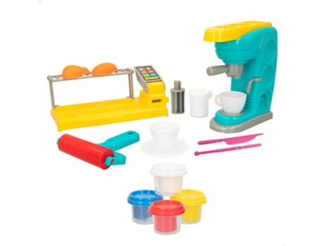 PLAY Juego de plastilina c/cafetera, moldes y accesorios