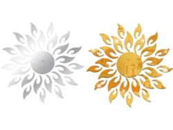 Juego De 2 Pegatinas De Ventana Con Diseño De Girasoles Y Efecto Espejo - Juego Decorativo Único