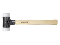 WIHA Martillo De Cara Blanda Safety De Dureza Media/Muy Duro Con Mango De Madera Hickory, Cabezal Redondo (26674)