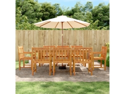 Sillas de jardín (8 unidades, 56 x 55,5 x 90 cm, madera maciza de acacia, DKD Home Decor)
