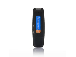 Grabadora de voz digital USB, mini grabadora de voz, disco U profesional, disco flash Yizhood (negro)
