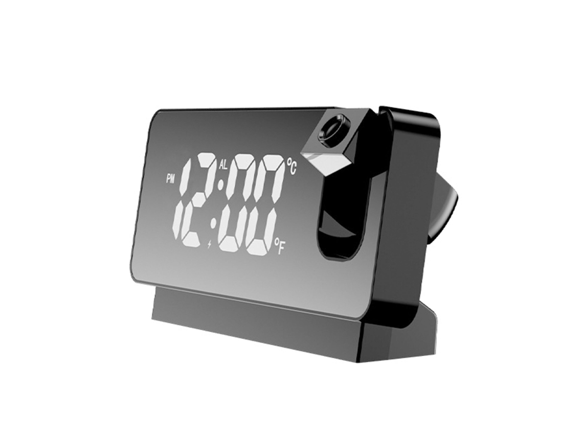 Reloj despertador con Bluetooth y radio FM digital, temporizador de sueño, USB para cargar, proyector para dormitorio. Kofihety