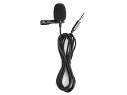Microfone Mini Clip Para Gravacao Celular Com Cabo 1.5m Leve E Fácil De Usar Para Smartphones