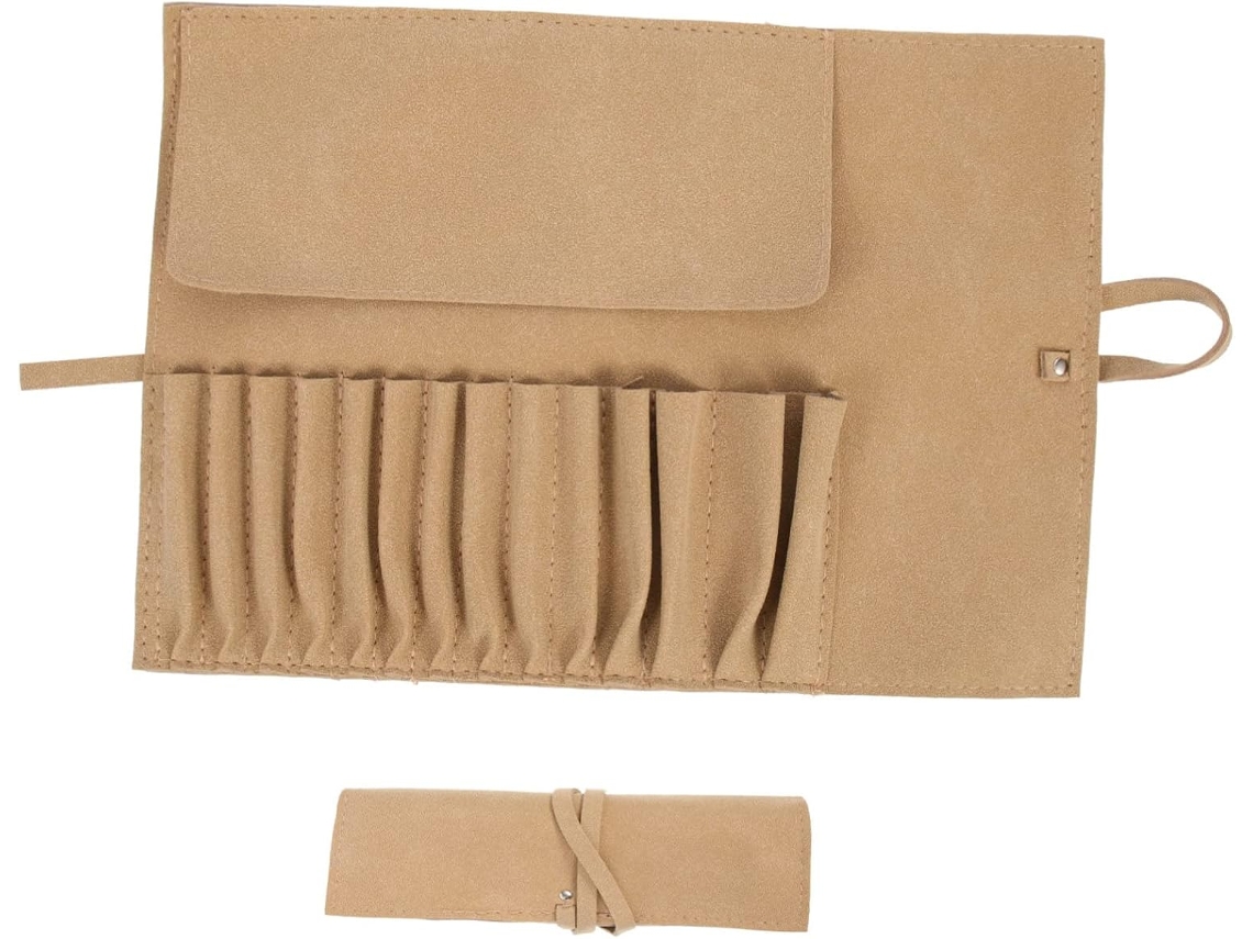 Estuche Enrollable Para Brochas De Maquillaje, Neceser De Viaje Compacto.