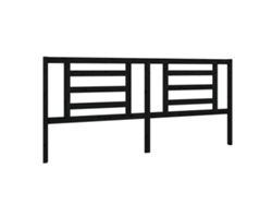 Maison Exclusive - Cabecero De Cama Madera Maciza De Pino Negro 206x4x100 Cm
