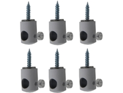 Ganchos de techo de aluminio, multiusos, blancos, resistentes, para fijar cables, fáciles de usar, con forma de R