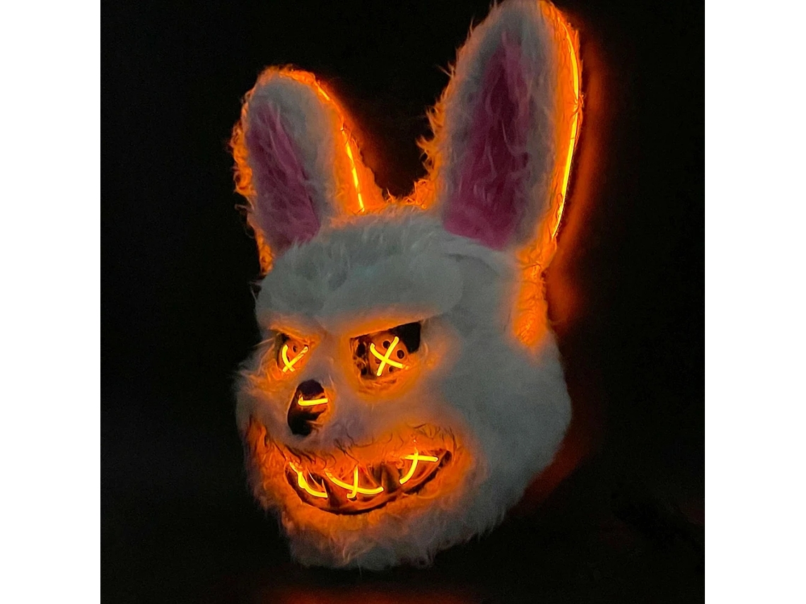 Máscara LED para cosplay de Halloween, conejo sangriento con luz Viewleaf