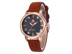 Reloj De Moda Para Mujer Cuero Quartzo Casual Marrón L10
