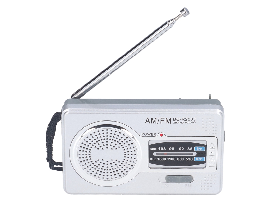 Radio portátil AM/FM 2026 con batería, material plástico impermeable, receptor de radio para entretenimiento al aire libre (bc r2033)