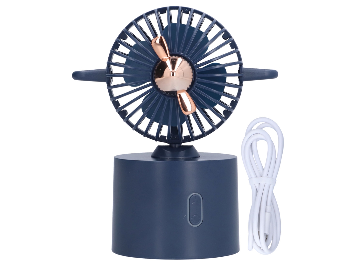 Mini Ventilador De Escritorio Portátil Recargable Por Usb Con Oscilación, Bajo Nivel De Ruido, Potente Y Diseño Retro.