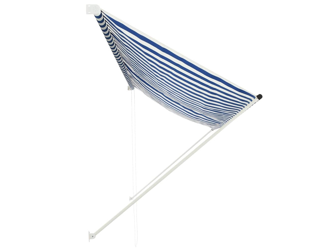 Maison Exclusive - Toldo Retráctil 350x150 Cm Azul Y Blanco