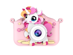 Cámara para niños Gertiz Cute Pony, 1080p HD, cámara dual rosa